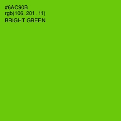 #6AC90B - Bright Green Color Image